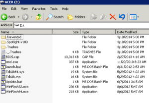 Acer Bios Update via USB