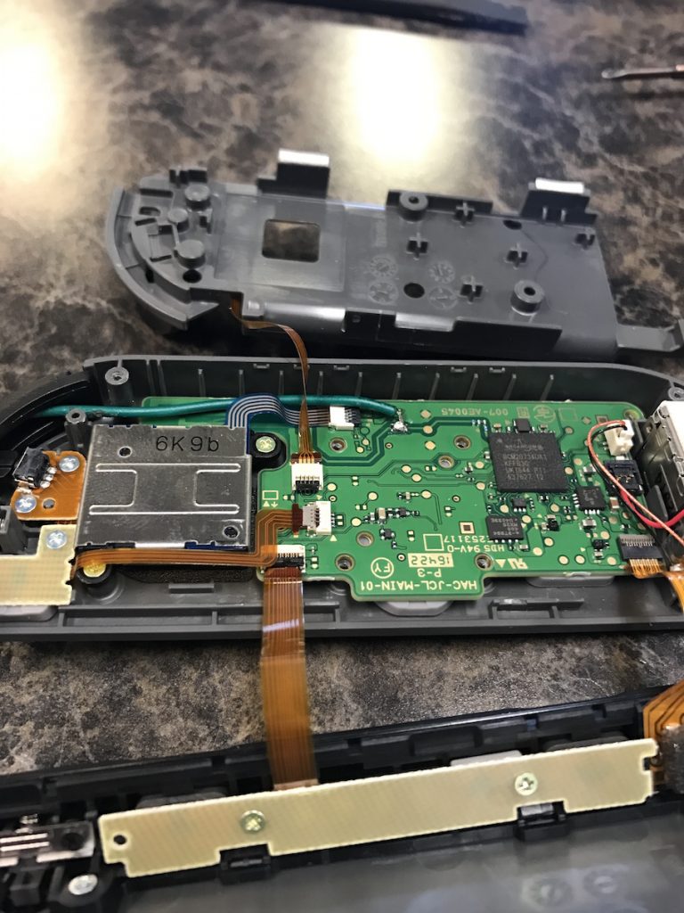 Inside circuitry of a nintendo switch