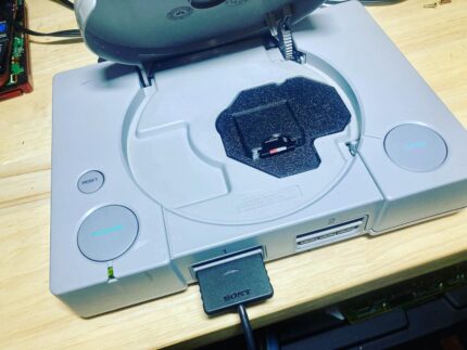 Playstation 1 with Xstation install and With Black Laser Bear SD Mount