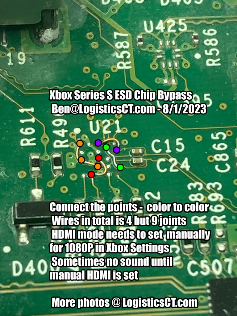 Xbox Series S ESD Chip Bypass U21